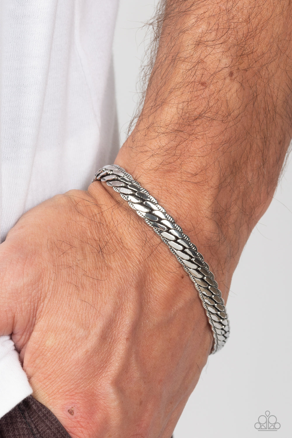 Cargo Couture - Silver - Paparazzi Urban Bracelet