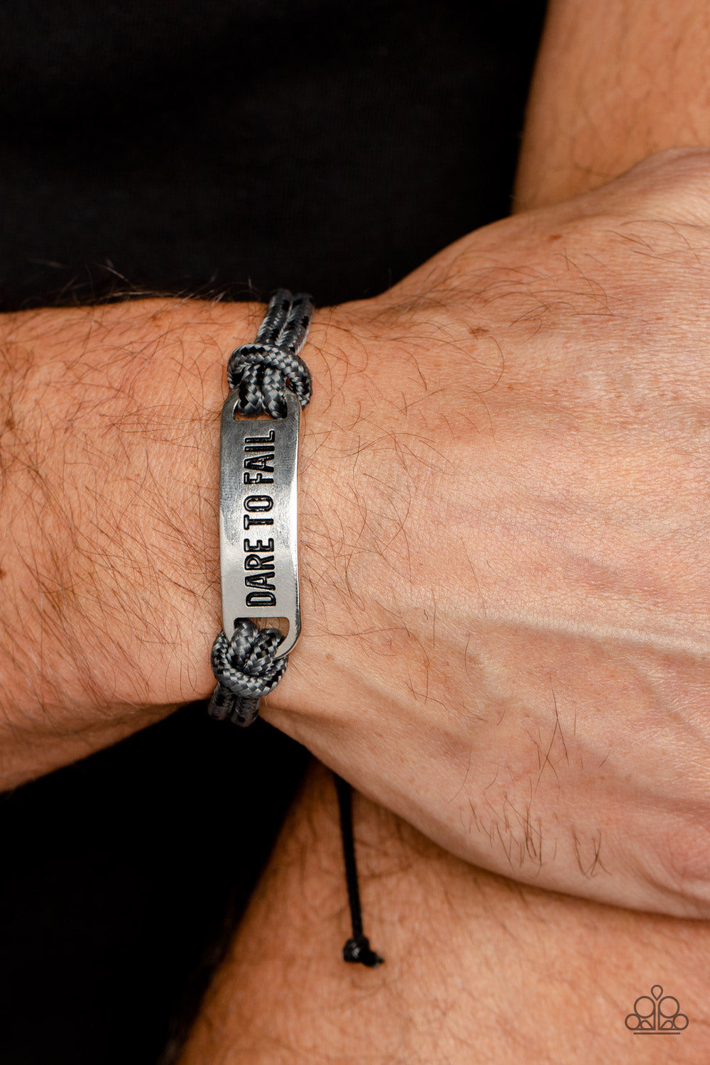 Dare to Fail - Silver - Paparazzi Bracelet