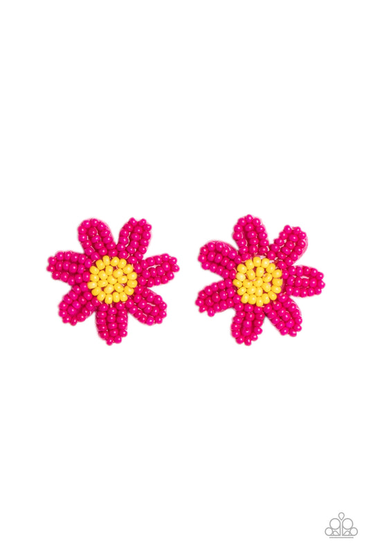 Sensational Seeds - Pink - Paparazzi Earrings