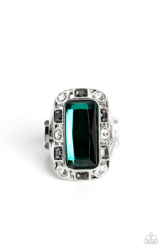 Radiant Rhinestones - Green - Paparazzi Ring