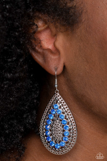Spirited Socialite - Blue - Paparazzi Earrings