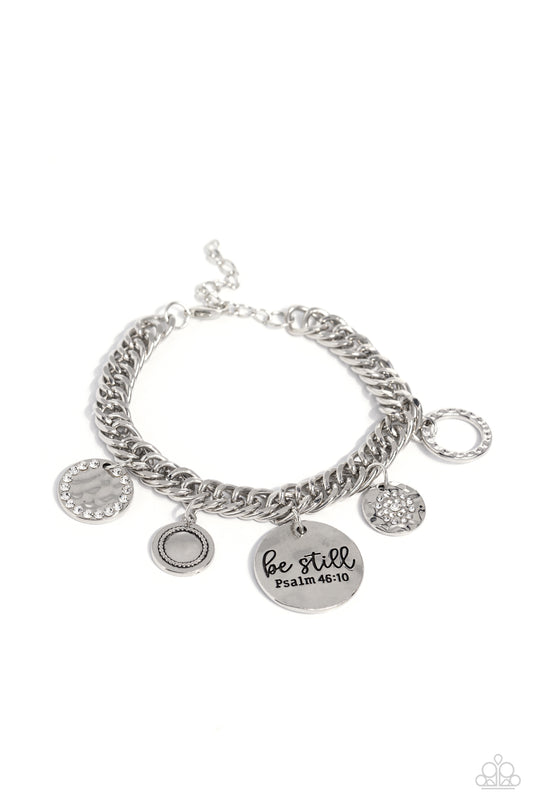 GLITTER and Grace - White - Paparazzi Bracelet