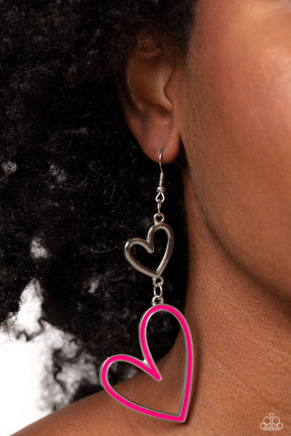 Pristine Pizzazz - Pink - Paparazzi Earrings