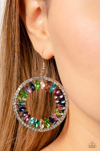 Wall Street Wreaths - Multi - Paparazzi Earrings