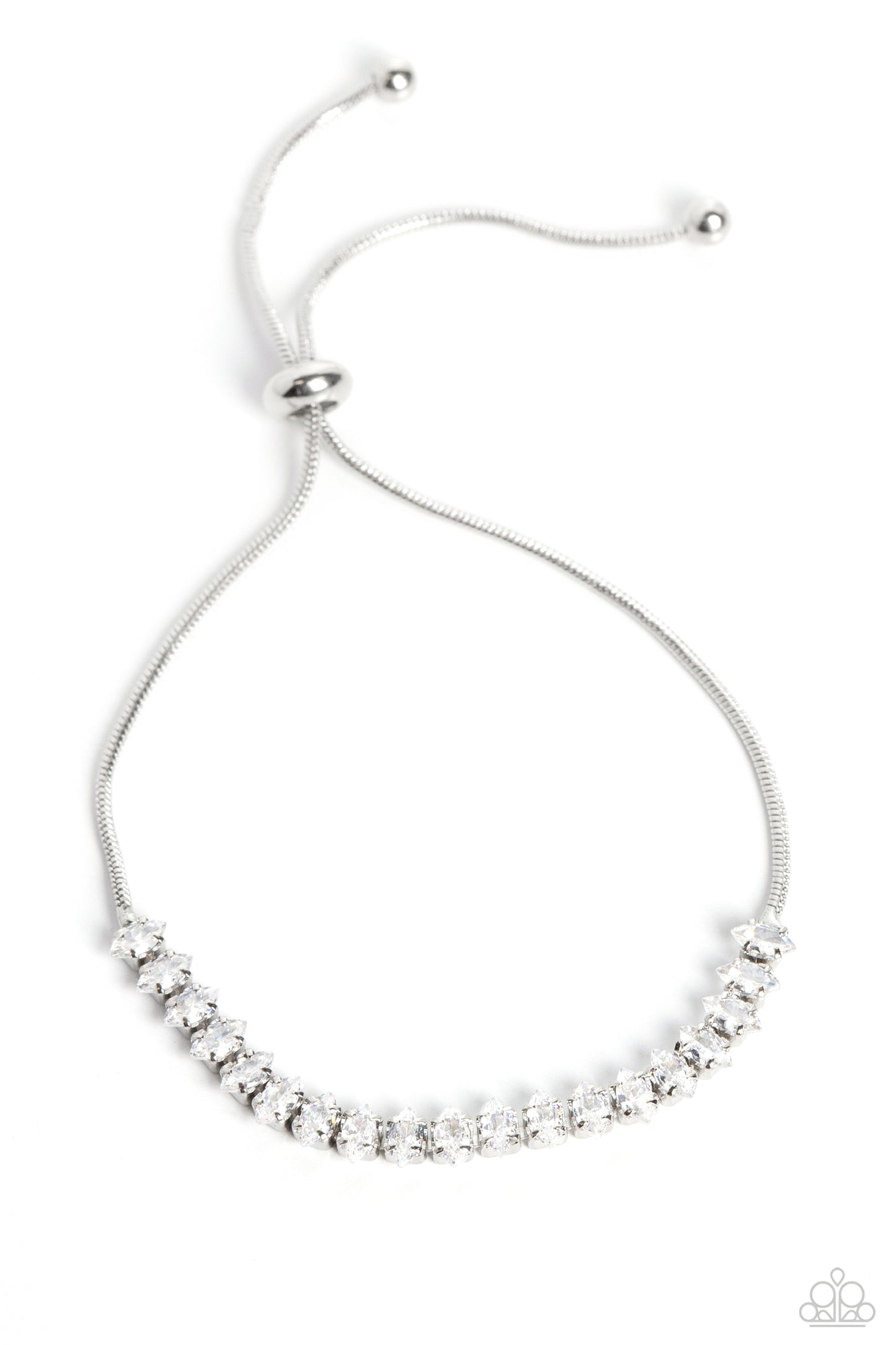 Dynamic Diamonds - White - Paparazzi Bracelet