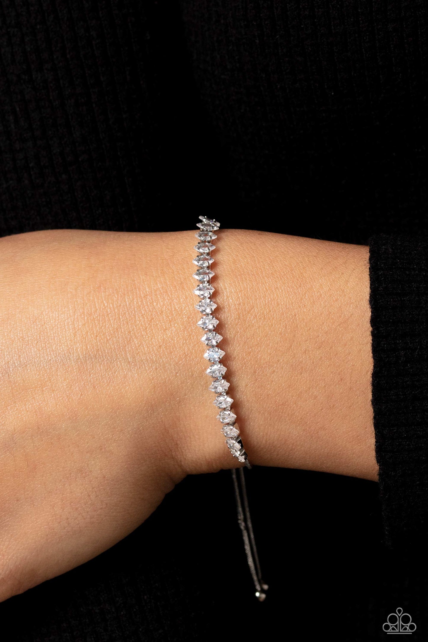 Dynamic Diamonds - White - Paparazzi Bracelet