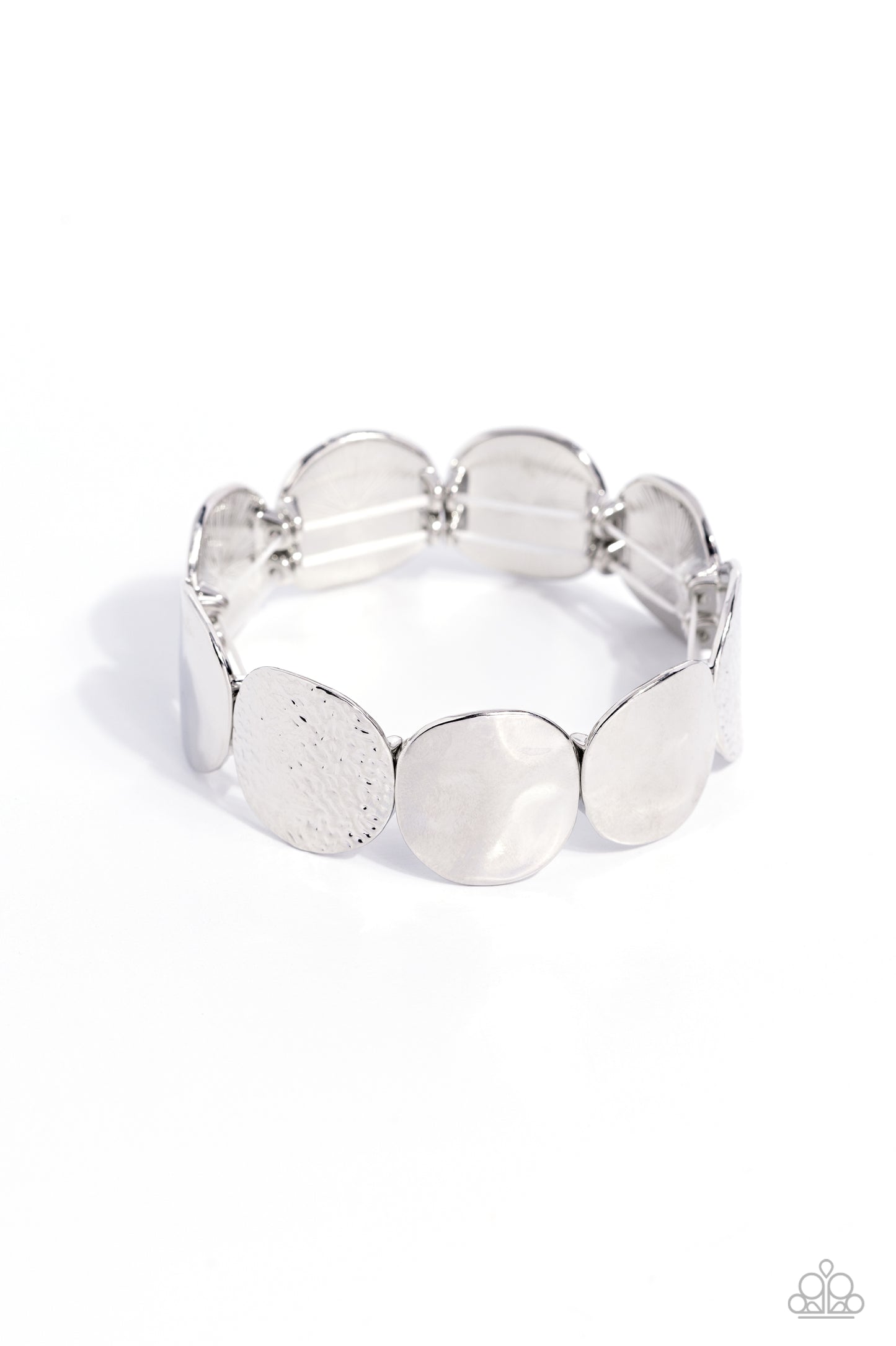 Rippling Record - Silver - Paparazzi Bracelet