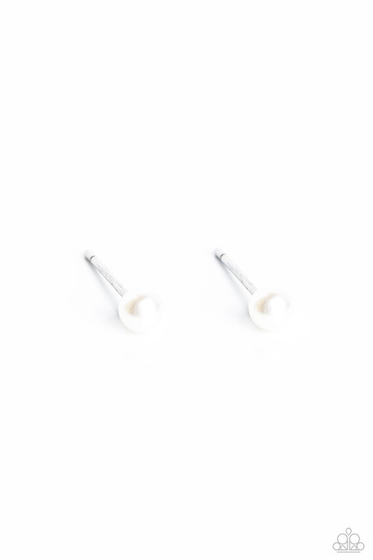 Dainty Details - White - Paparazzi Earrings