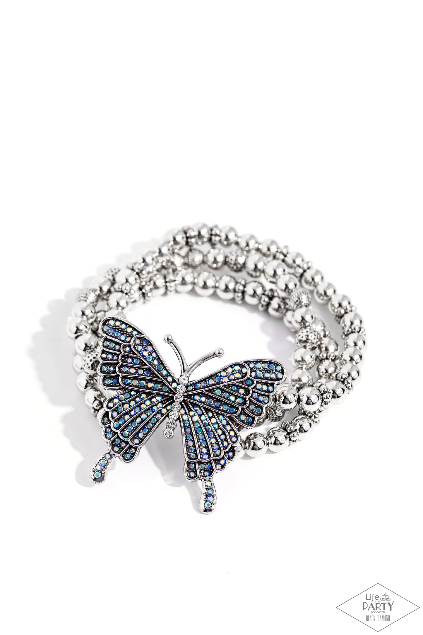 First WINGS First - Blue - Paparazzi Bracelet (2023 Black Diamond LOP)