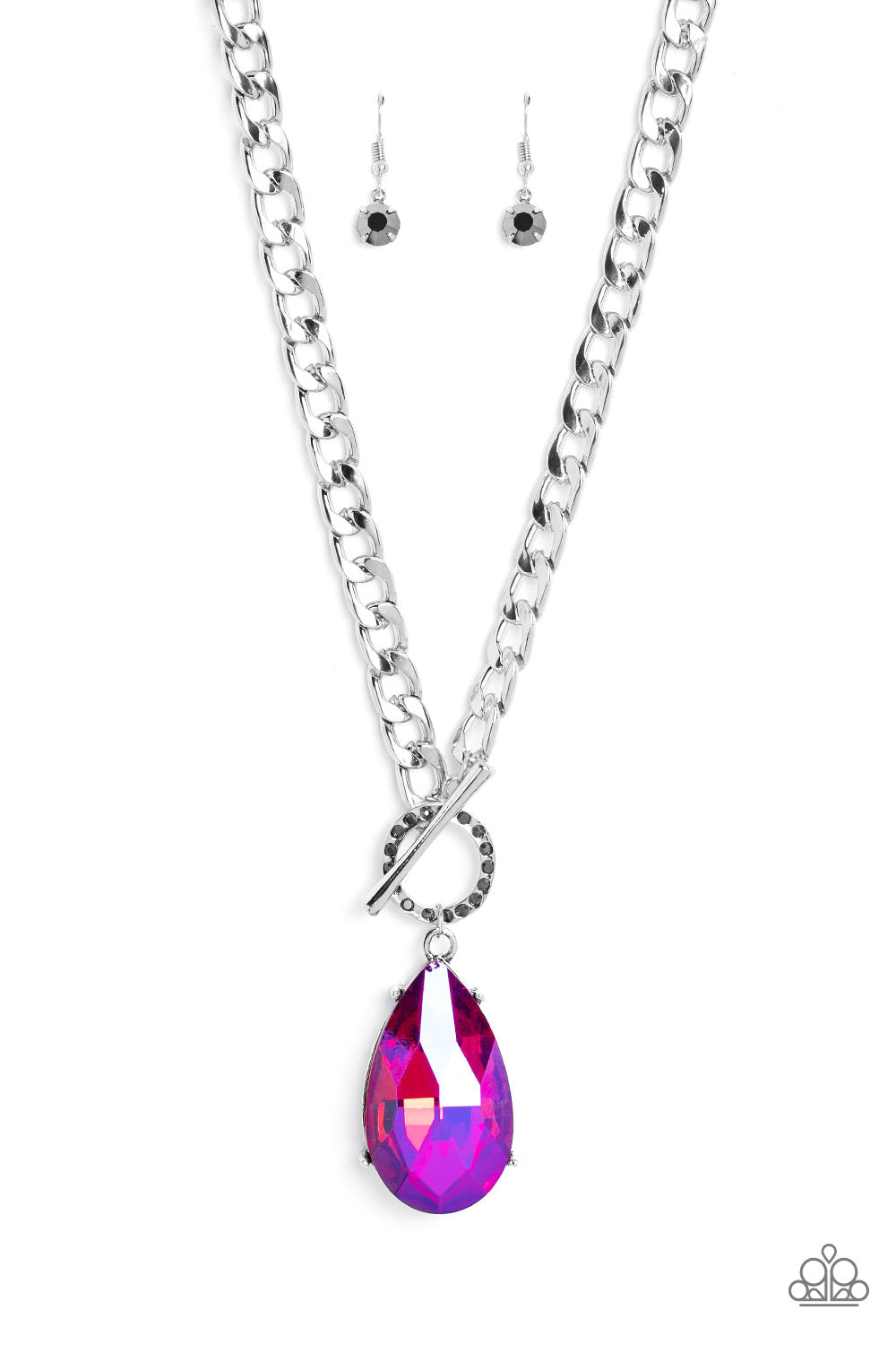 Edgy Exaggeration - Pink - Paparazzi Necklace (2023 May Life of the Party)