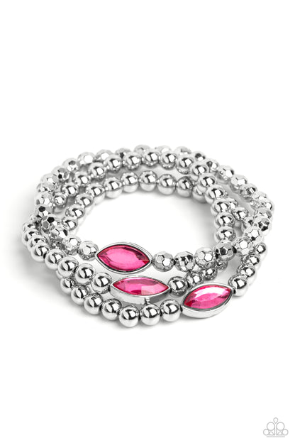 Twinkling Team - Pink - Paparazzi Bracelet