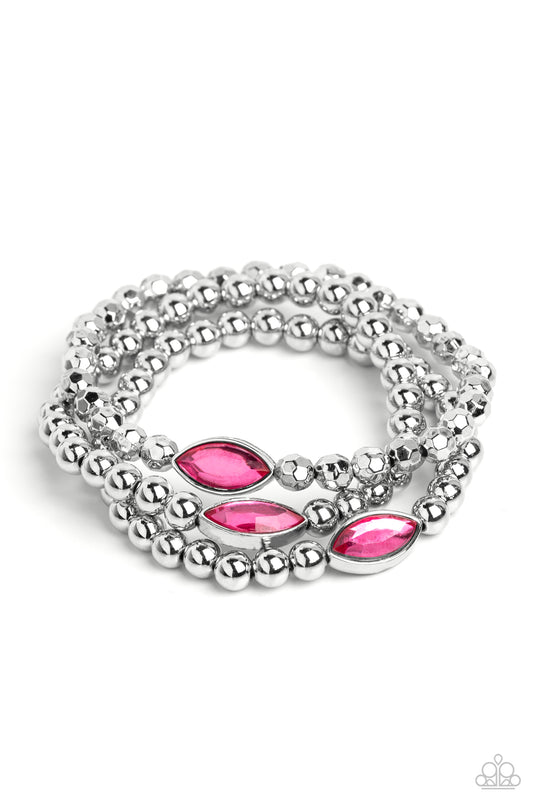 Twinkling Team - Pink - Paparazzi Bracelet