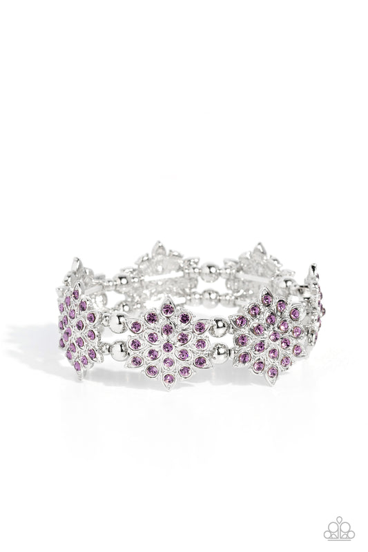 Scintillating Snowflakes - Purple - Paparazzi Bracelet