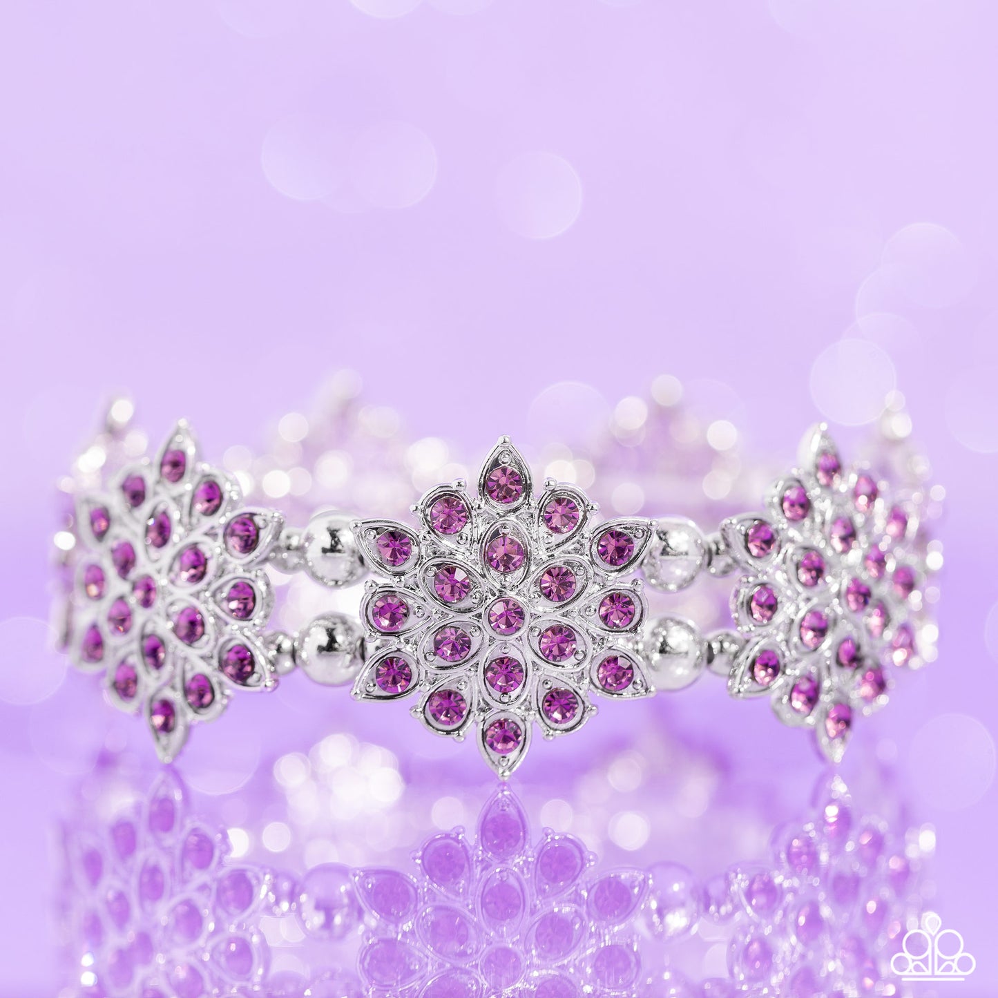 Scintillating Snowflakes - Purple - Paparazzi Bracelet