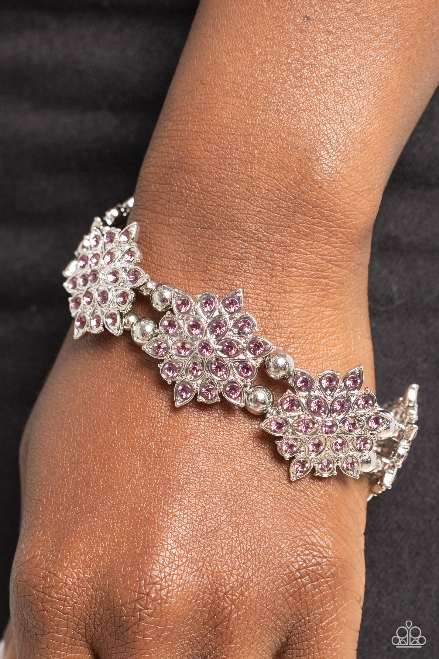 Scintillating Snowflakes - Purple - Paparazzi Bracelet