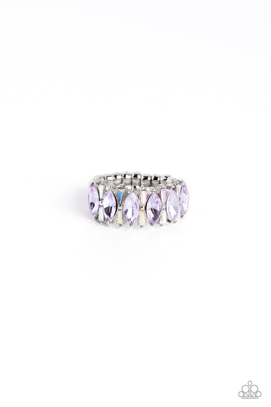 Kaleidoscopic Knockout - Purple - Paparazzi Ring