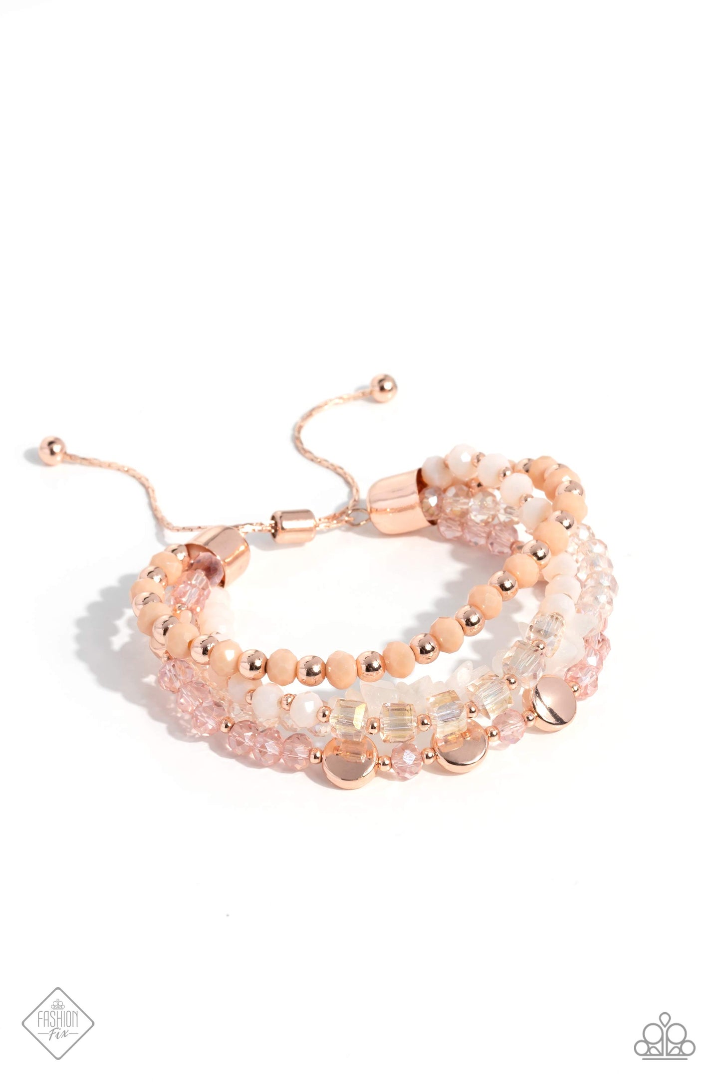 Dewy Delight - Rose Gold - Paparazzi Bracelet (2023 Fashion Fix Bracelets)