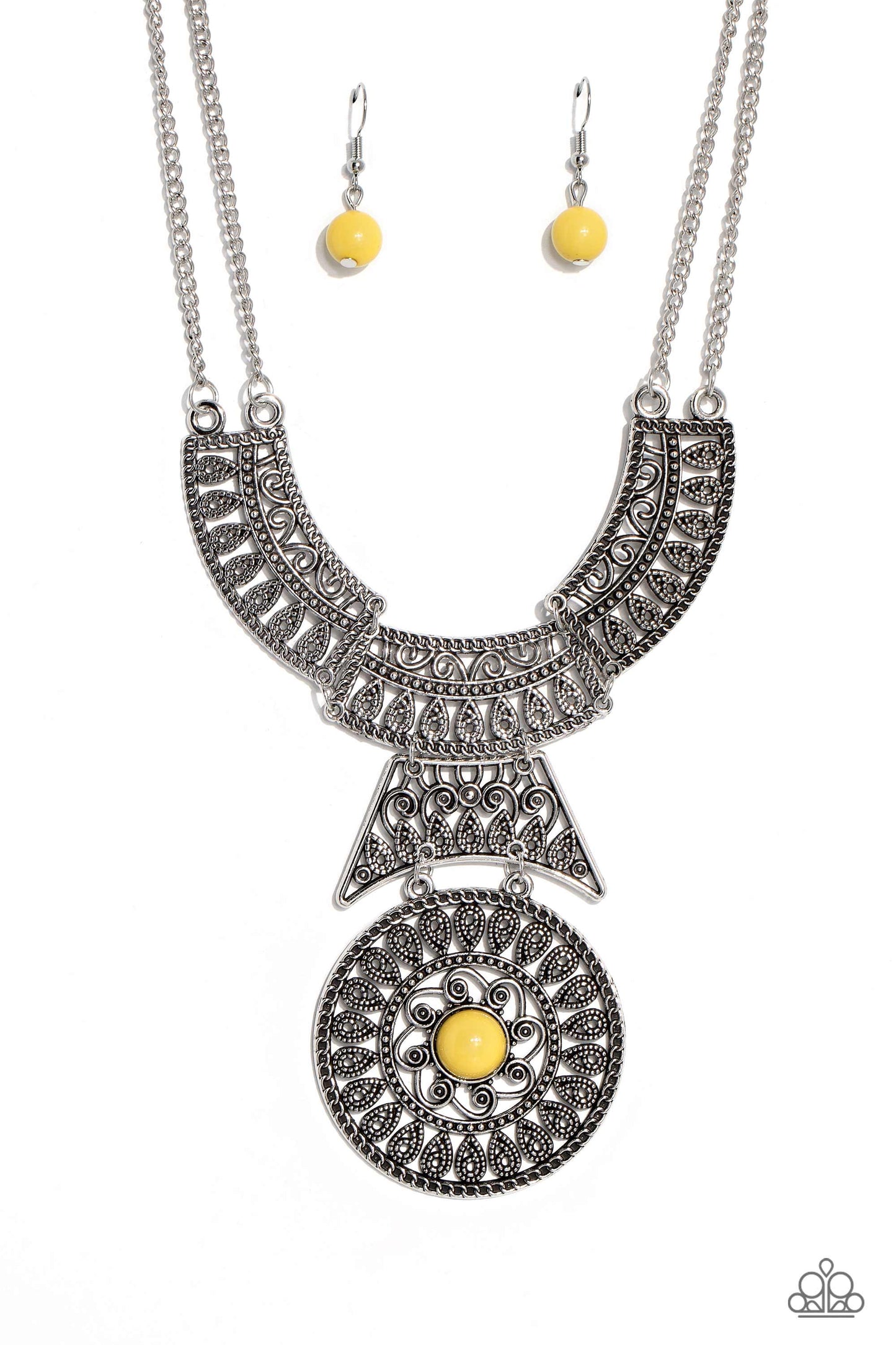 Fetching Filigree - Yellow - Paparazzi Necklace