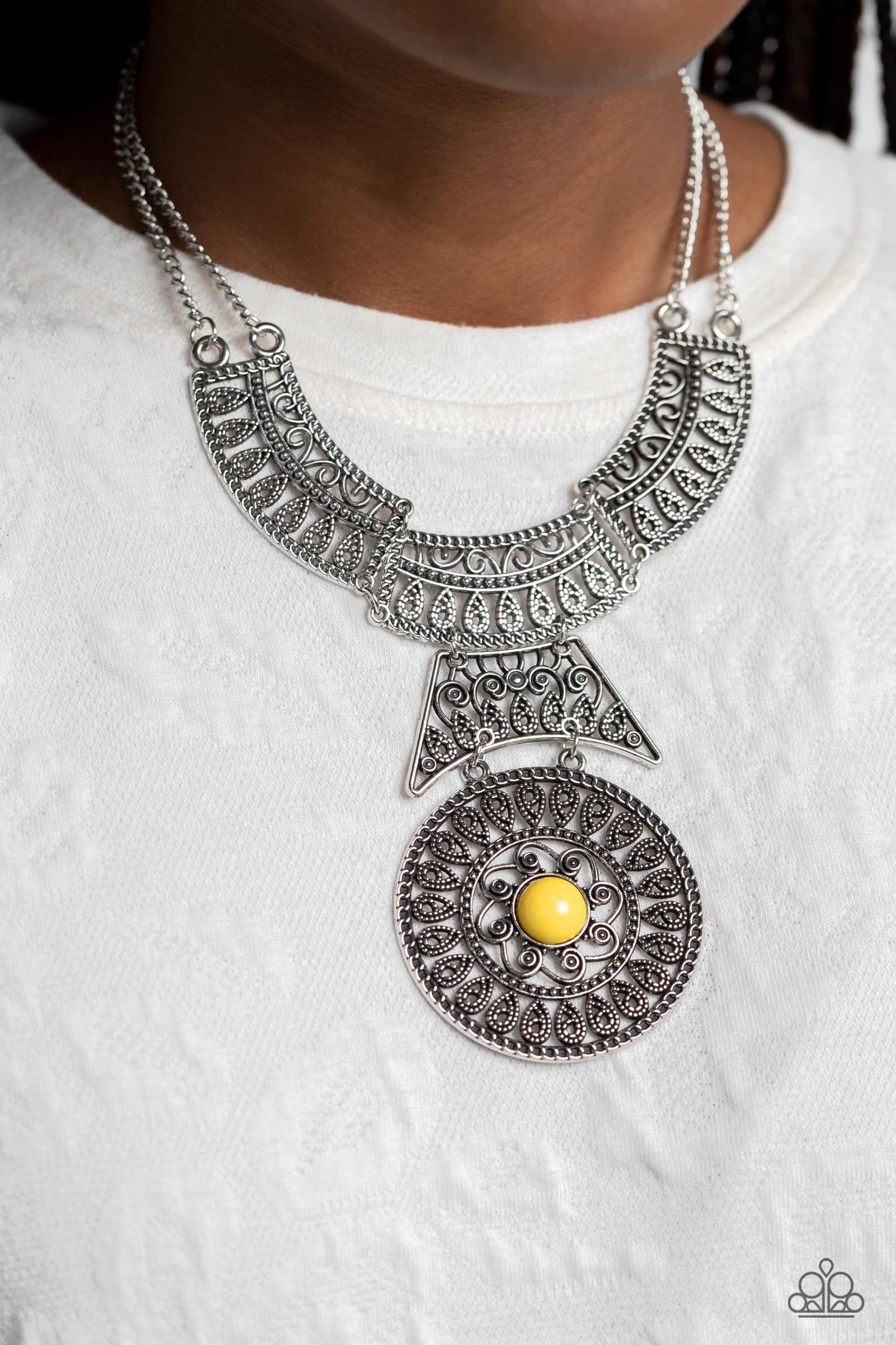 Fetching Filigree - Yellow - Paparazzi Necklace