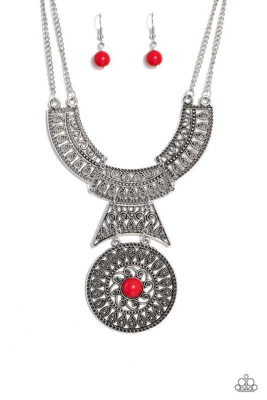 Fetching Filigree - Red - Paparazzi Necklace