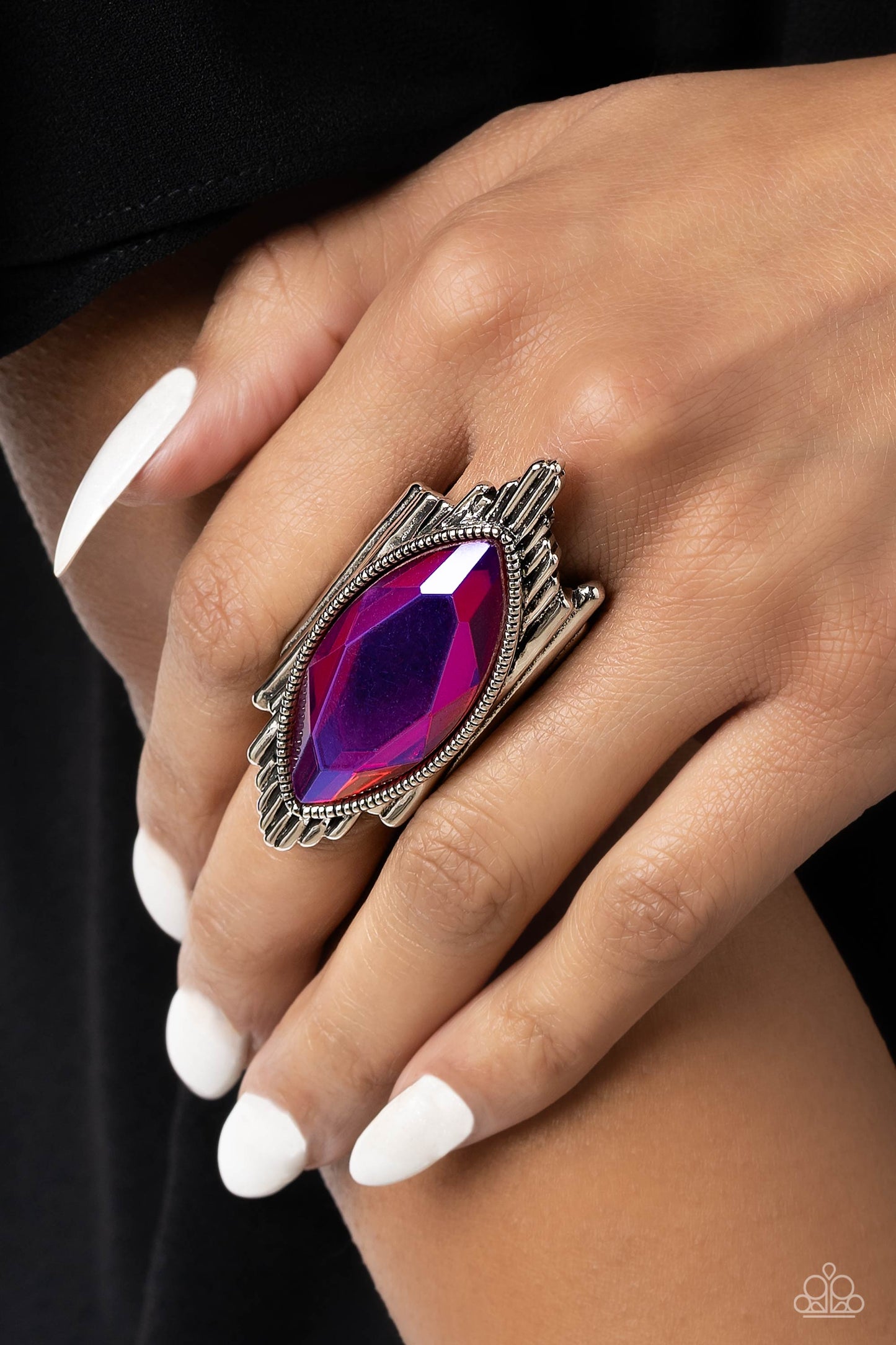 Stunning Showman - Pink - Paparazzi Ring