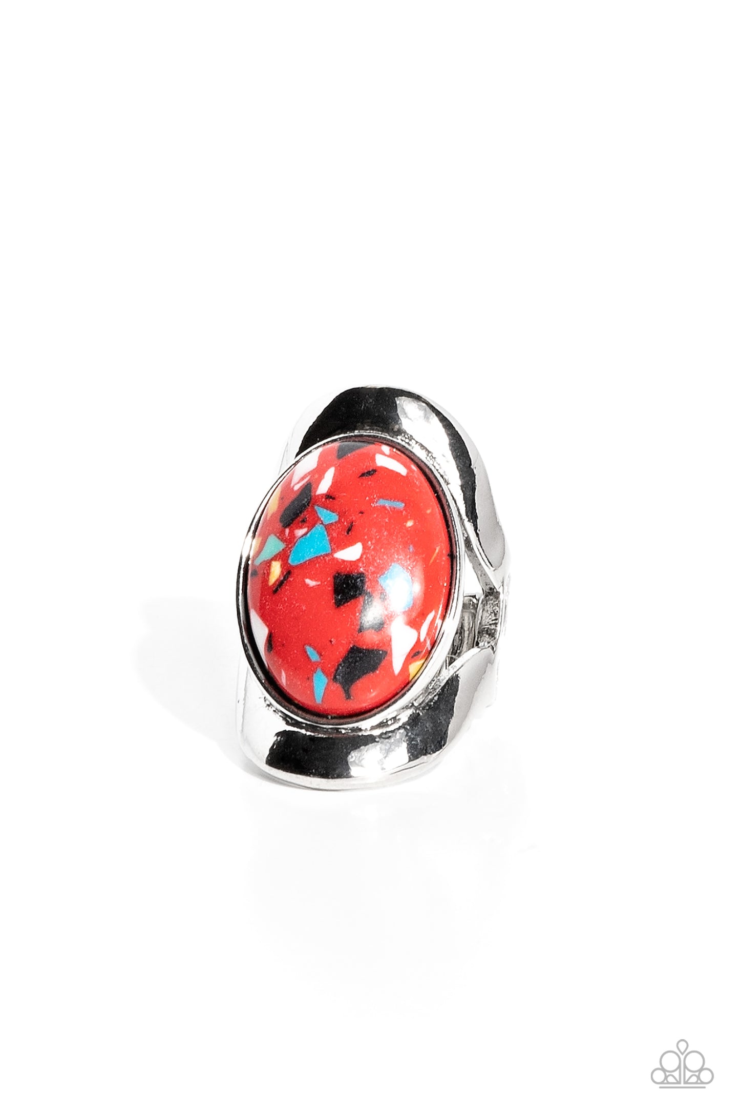 Terrazzo Tribute - Red - Paparazzi Ring