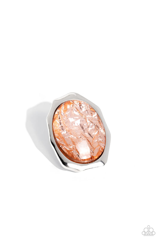 Wrapped Wardrobe - Orange - Paparazzi Ring