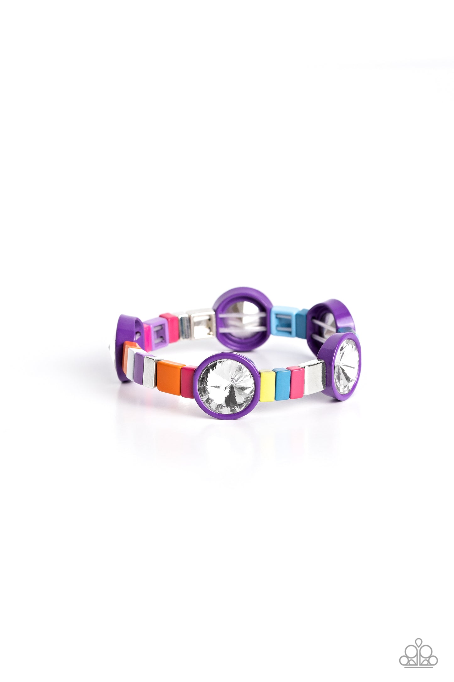 Multicolored Madness - Purple - Paparazzi Bracelet