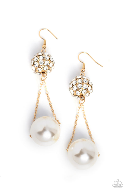 Ballerina Balance - Gold - Paparazzi Earrings