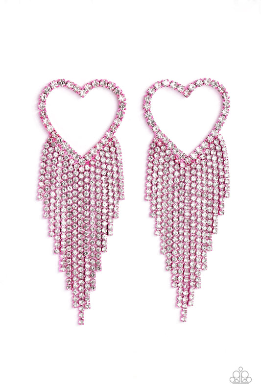 Sumptuous Sweethearts - Pink - Paparazzi Earrings