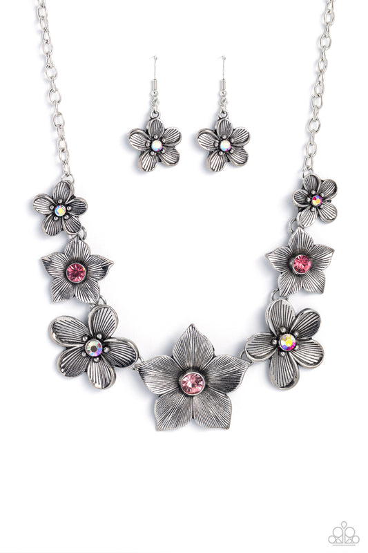 Free FLORAL - Pink - Paparazzi Necklace