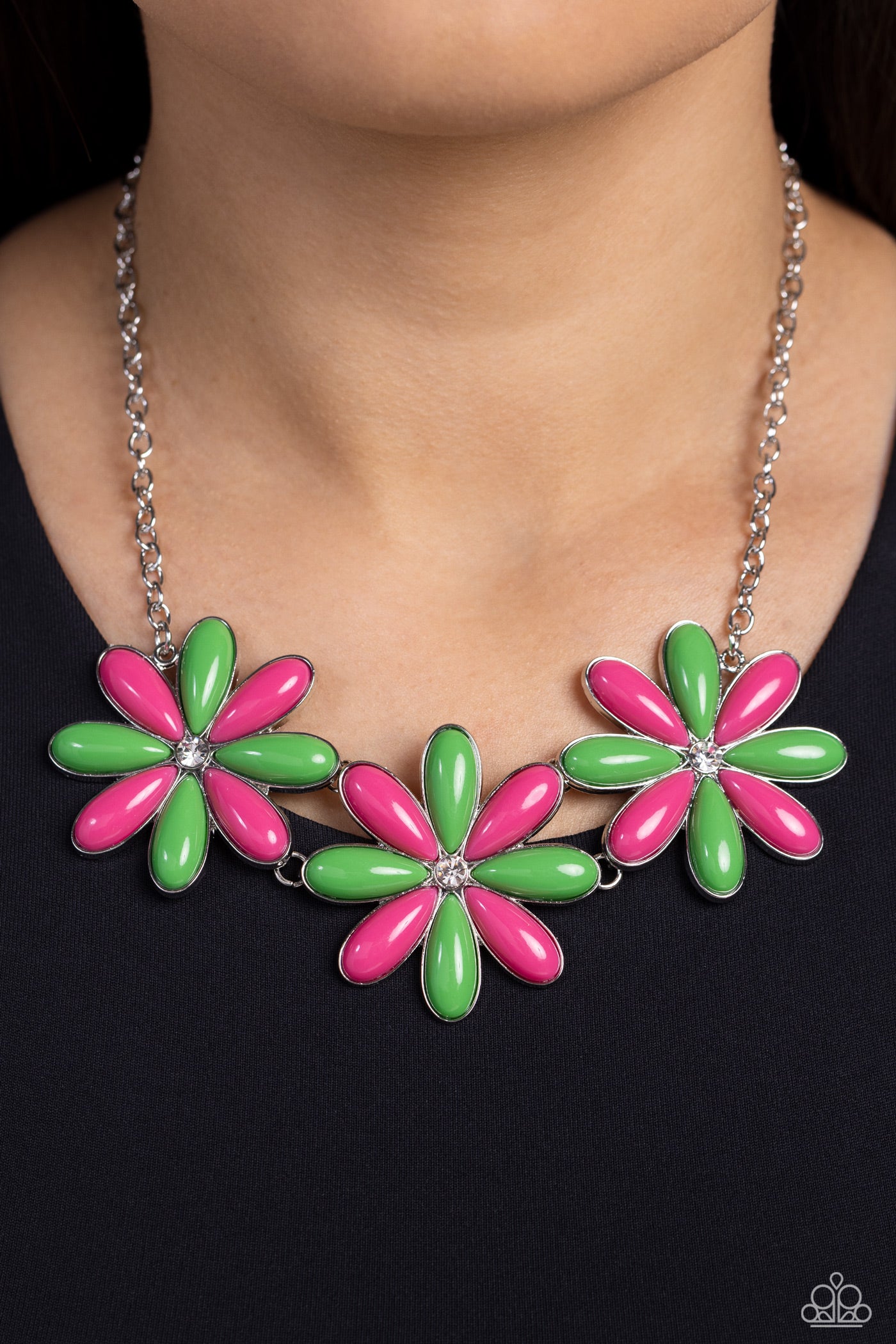 Bodacious Bouquet - Green - Paparazzi Necklace