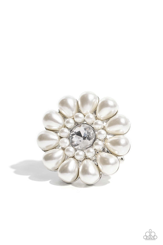 PEARL Talk - White - Paparazzi Ring