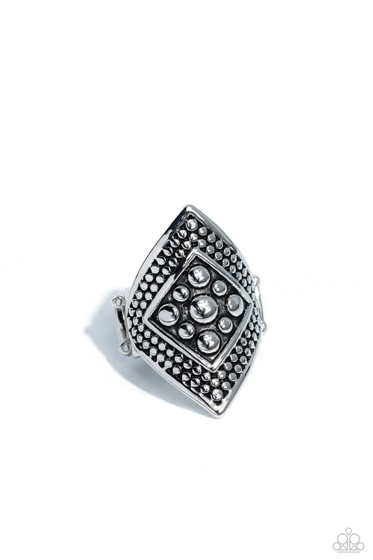 Hey, Hot STUD! - Silver - Paparazzi Ring