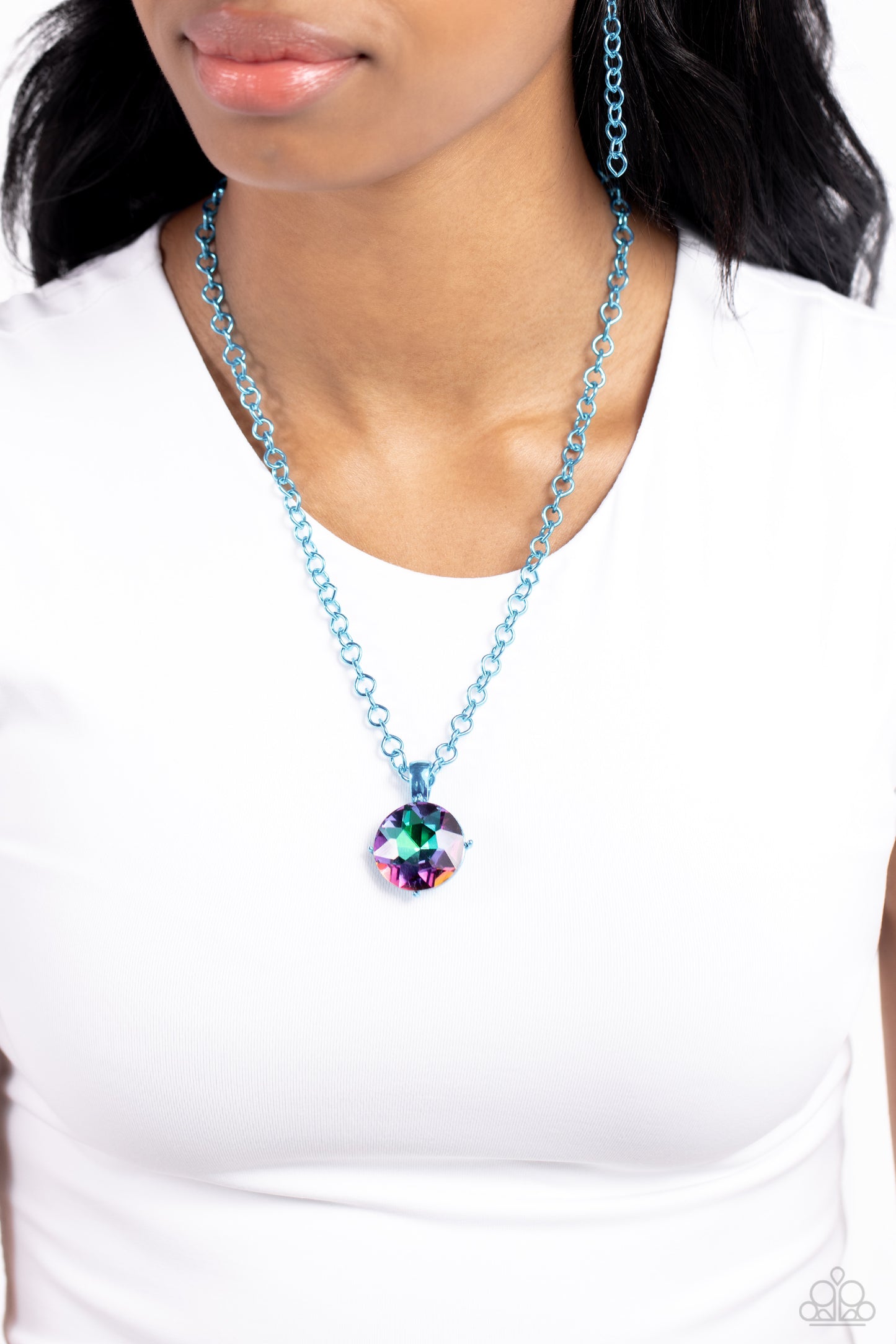 Las Vegas DIP - Blue - Paparazzi Necklace