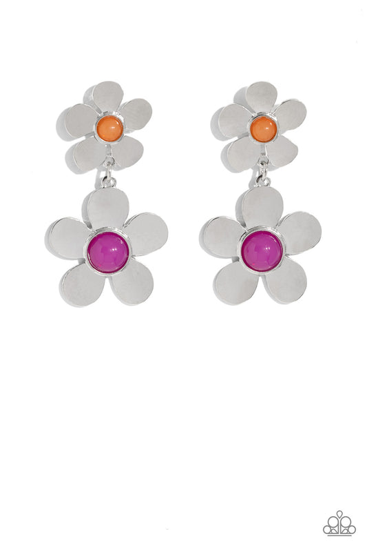 Fashionable Florals - Pink - Paparazzi Earrings