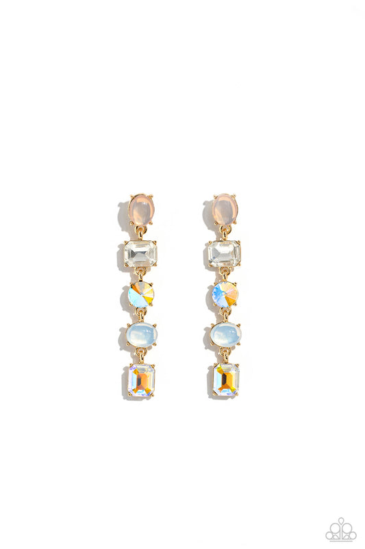 Sophisticated Stack - Gold - Paparazzi Earrings