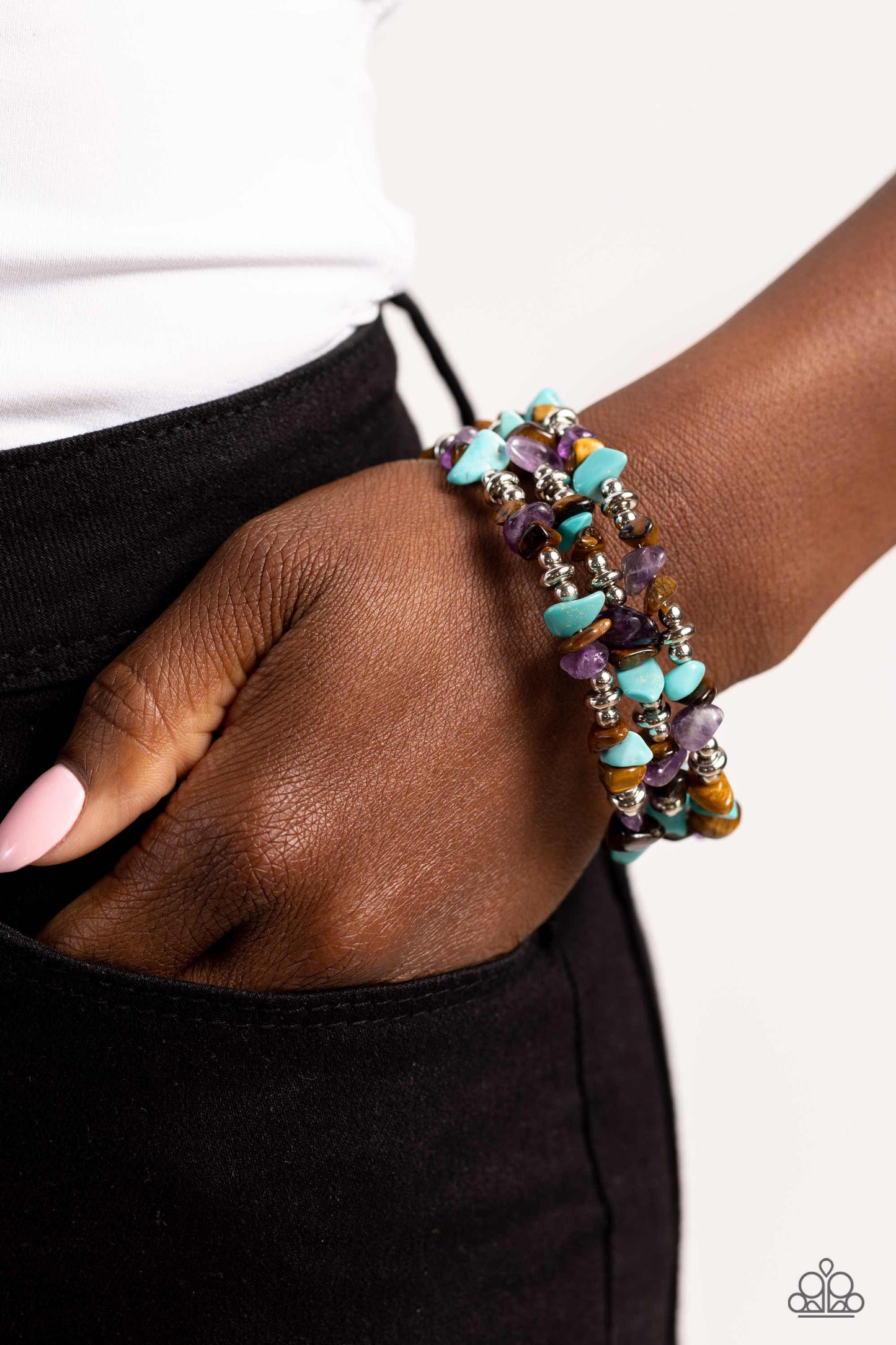 Stacking Stones - Brown - Paparazzi Bracelet