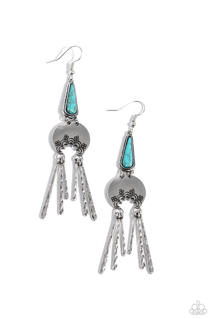 Highland Haute - Blue - Paparazzi Earrings