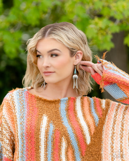 Highland Haute - Blue - Paparazzi Earrings