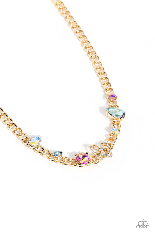 Storybook Succession - Gold - Paparazzi Necklace (2023 September LOP)