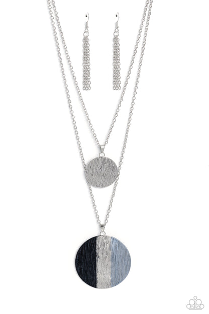 Striped Style - Silver - Paparazzi Necklace
