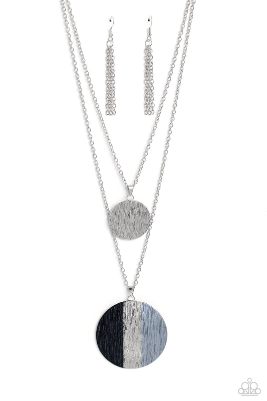 Striped Style - Silver - Paparazzi Necklace