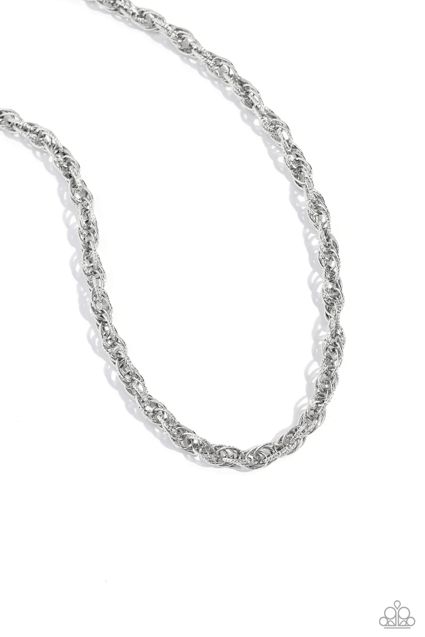 Braided Ballad - Silver - Paparazzi Necklace