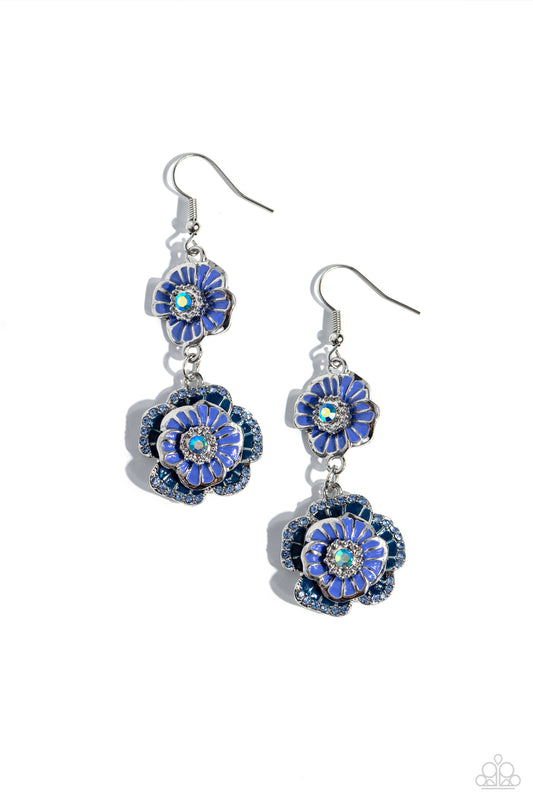 Intricate Impression - Blue - Paparazzi Earrings