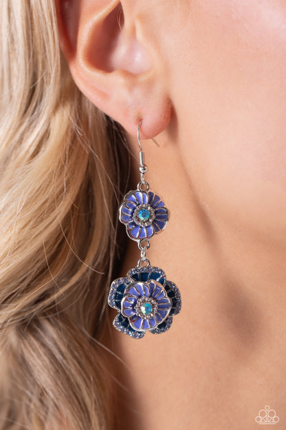 Intricate Impression - Blue - Paparazzi Earrings