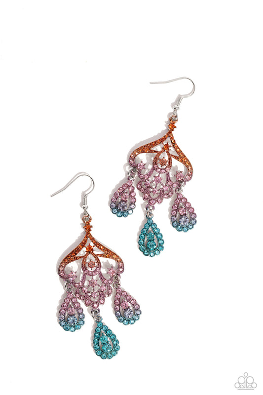 Chandelier Command - Multi - Paparazzi Earrings