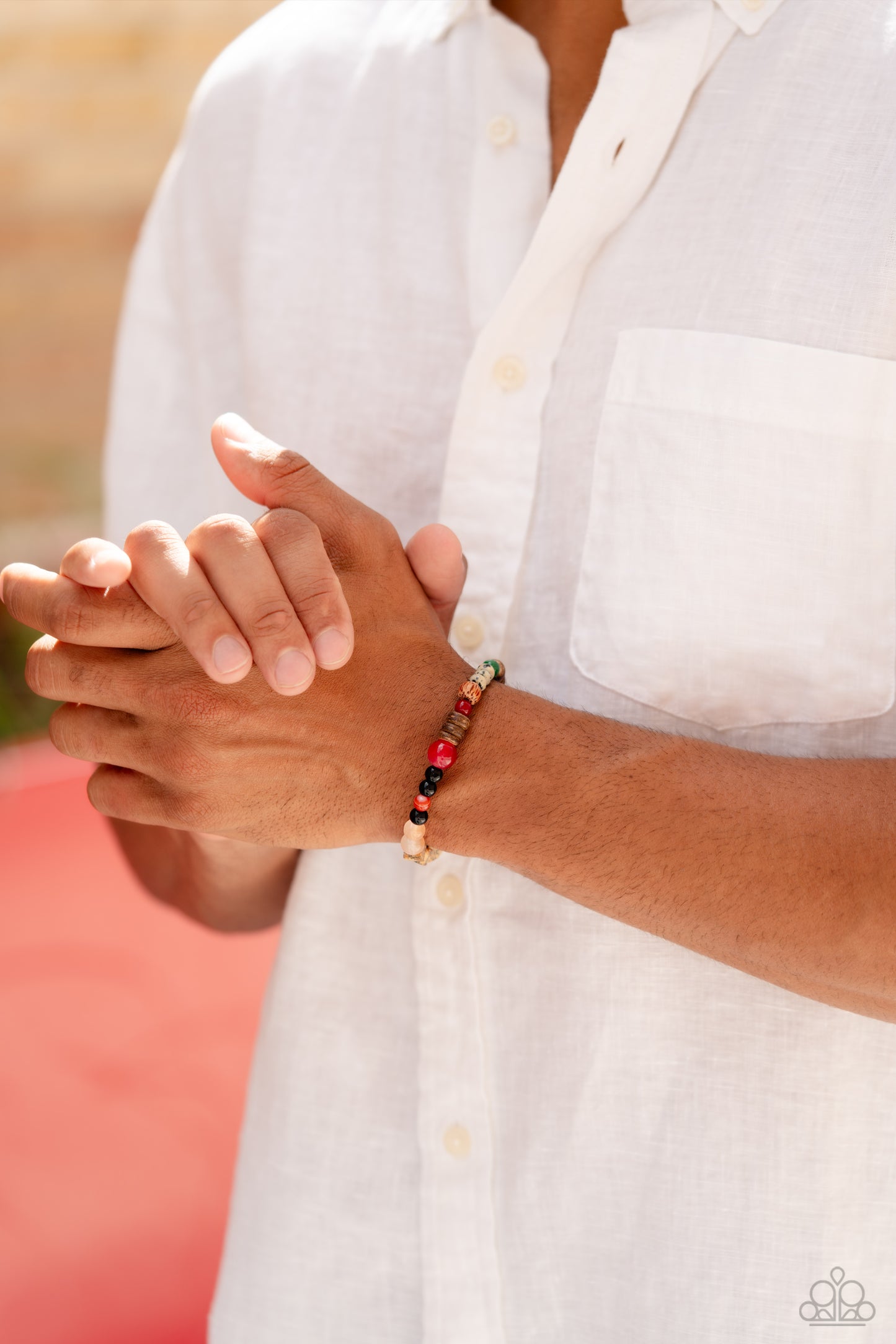 I WOOD Be So Lucky - Orange - Paparazzi Bracelet