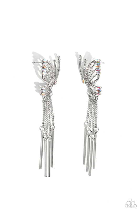 A Few Of My Favorite WINGS - White - Paparazzi Earrings