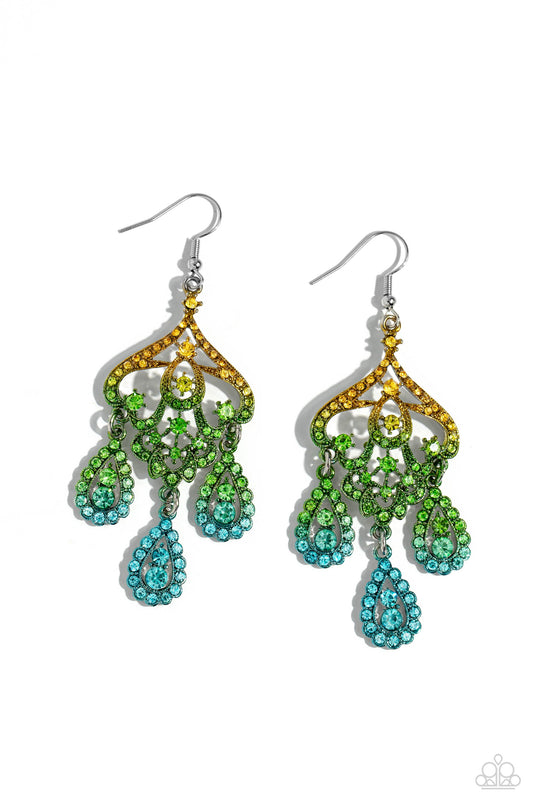 Chandelier Command - Multi - Paparazzi Earrings